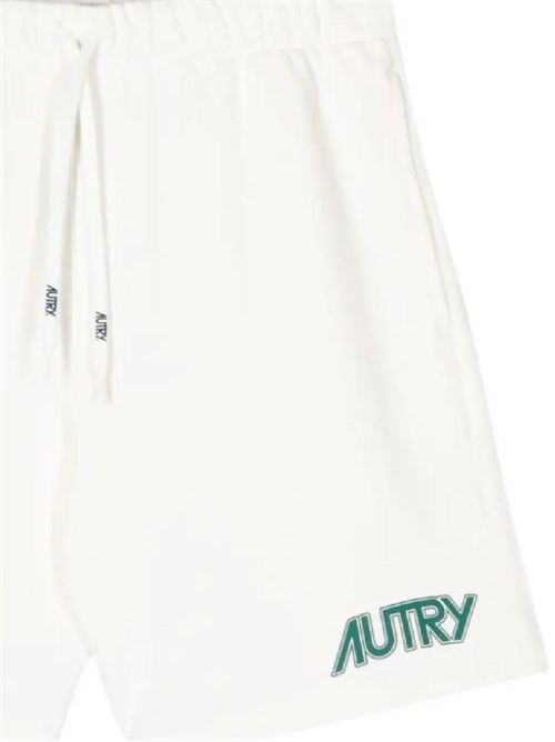 Pantaloncini bianchi con logo verde Autry | SHPM506WAPPAREL WHITE